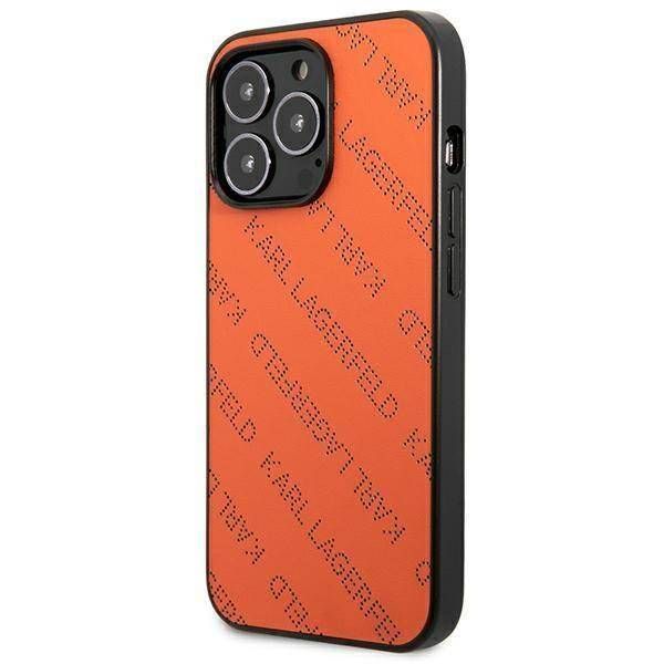 Case Karl Lagerfeld KLHCP13LPTLO iPhone 13 Pro/13 6,1" hardcase orange Perforated Allover