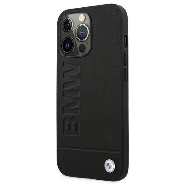 Coque BMW iPhone 13 Pro Max 6,7" noir hardcase Signature Logo Imprint
