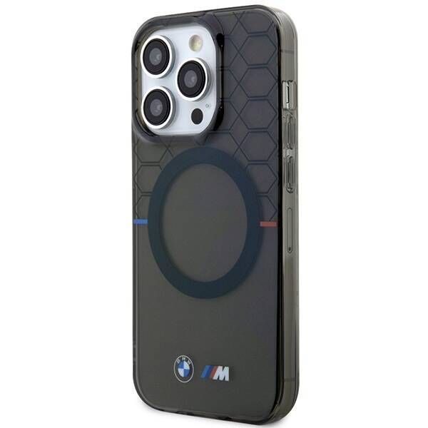 Coque BMW iPhone 13 Pro Max 6.7" gris Pattern MagSafe