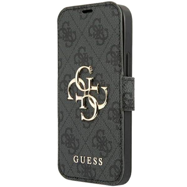 Coque Guess iPhone 13 Pro Max 6,7" gris book 4G Big Metal Logo