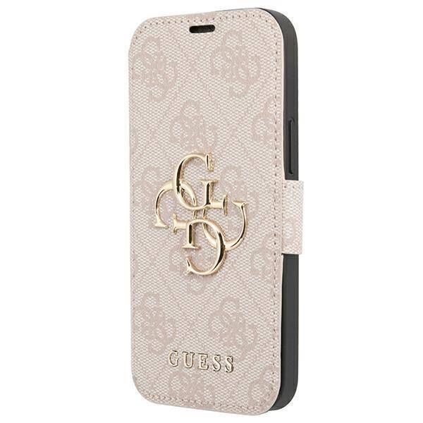 Coque Guess iPhone 13 Pro Max 6,7" rose book 4G Big Metal Logo