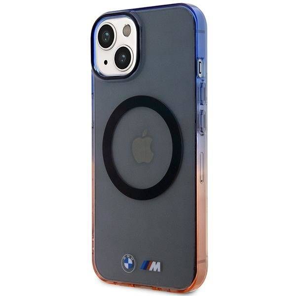 Coque BMW iPhone 14/15/13 6.1" gris hardcase Gradient Bumper MagSafe