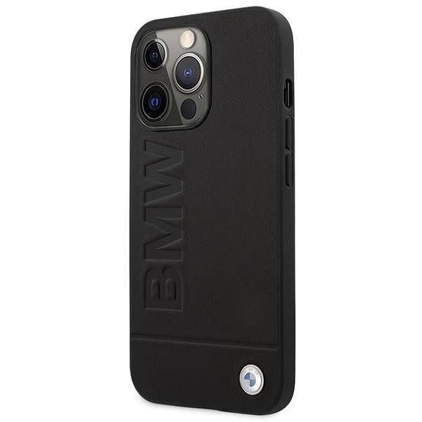 Coque BMW iPhone 14/15/13 6.1" noir hardcase Signature Logo Imprint Magsafe
