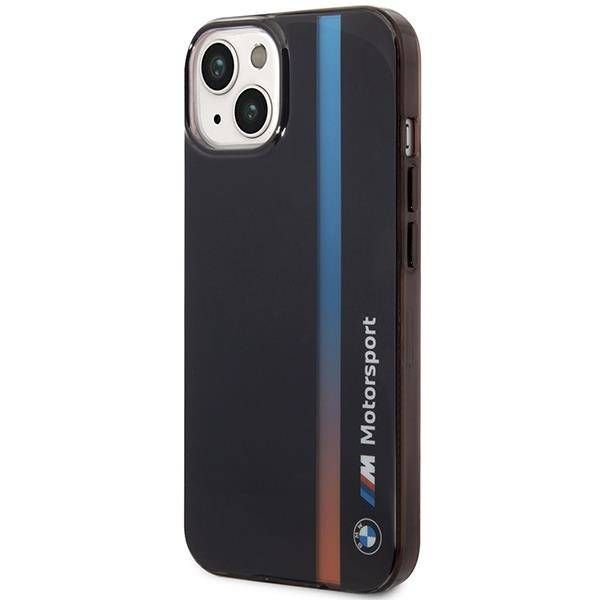Coque BMW iPhone 14/15 /13 6.1" noir IML Tricolor Stripe
