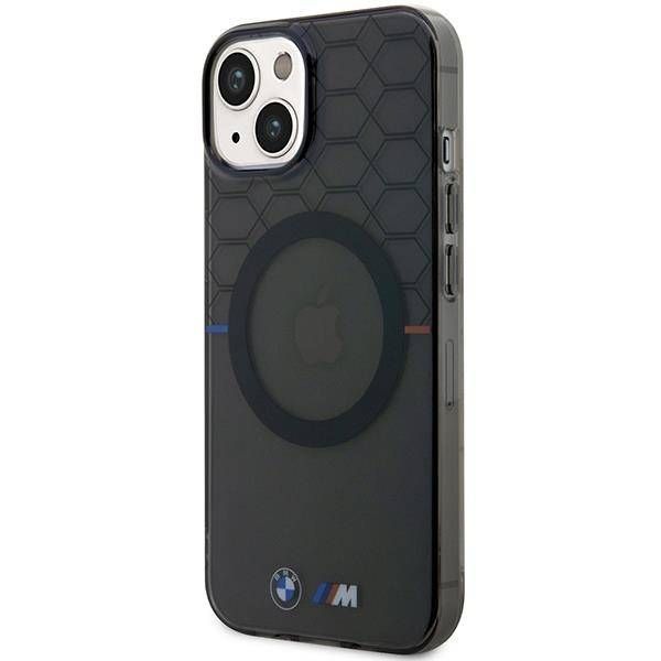 Coque BMW iPhone 14/15/ 13 6.1" gris Pattern MagSafe