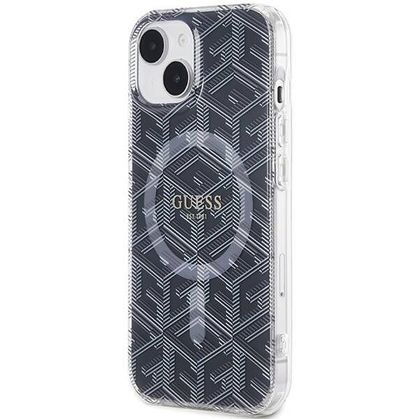 Coque Guess iPhone 15 Plus/14 Plus 6.7" noir hardcase IML GCube MagSafe