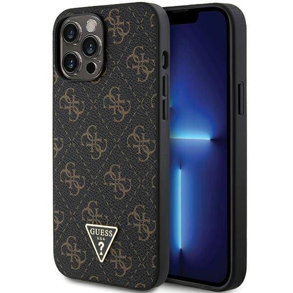 Coque Guess iPhone 14 Pro 6.1" noir hardcase 4G Triangle Metal Logo