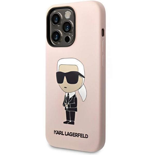 Coque Karl Lagerfeld KLHCP14XSNIKBCP iPhone 14 Pro Max 6,7" hardcase rose Silicone Ikonik