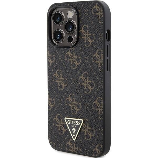 Coque Guess iPhone 14 Pro Max 6.7" noir hardcase 4G Triangle Metal Logo