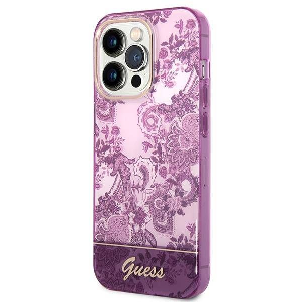 Case Guess  iPhone 14 Pro Max 6,7" fuschia hardcase Porcelain Collection