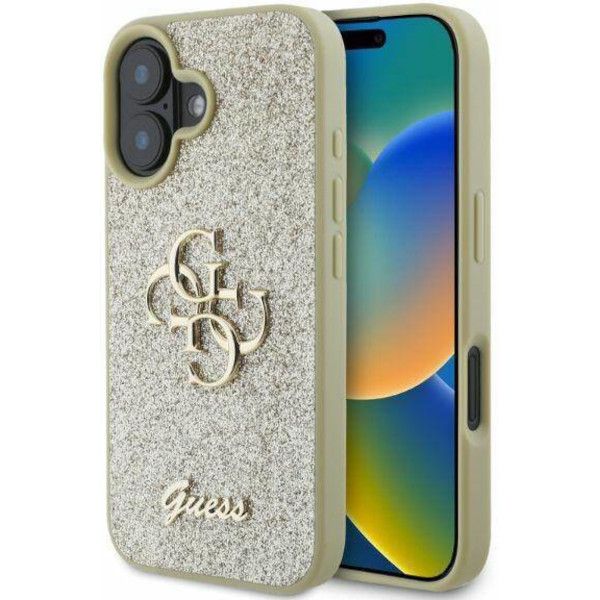 Coque Guess iPhone 16 Hardcase Fixed Glitter Big 4G (GUHCP16SHG4SGD) Gold