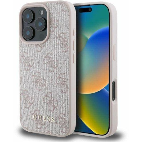 Case Guess iPhone 16 Pro Max Hardcase 4G Classic (GUHCP16XG4GFPI) Pink