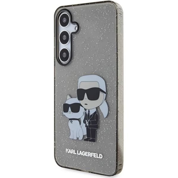 Coque Karl Lagerfeld KLHCS24MHNKCTGK Samsung Galaxy S24+ S926 noir hardcase Glitter Karl&Choupette