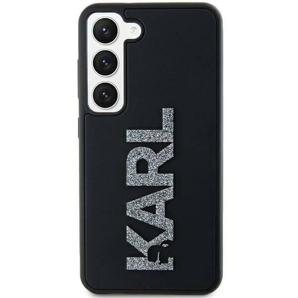 Coque Karl Lagerfeld KLHCS23L3DMBKCK Samsung Galaxy S23 Ultra S918 noir hardcase 3D Rubber Glitter Logo