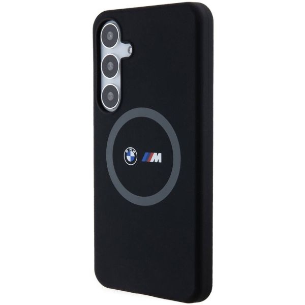 Coque BMW Samsung Galaxy S24+ S926 noir hardcase M Silicone Printed Ring MagSafe