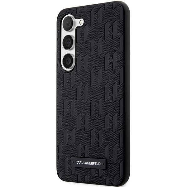 Coque Karl Lagerfeld KLHCS24MSAKLHPK Samsung Galaxy S24+ S926 hardcase noir Saffiano Mono Metal Logo