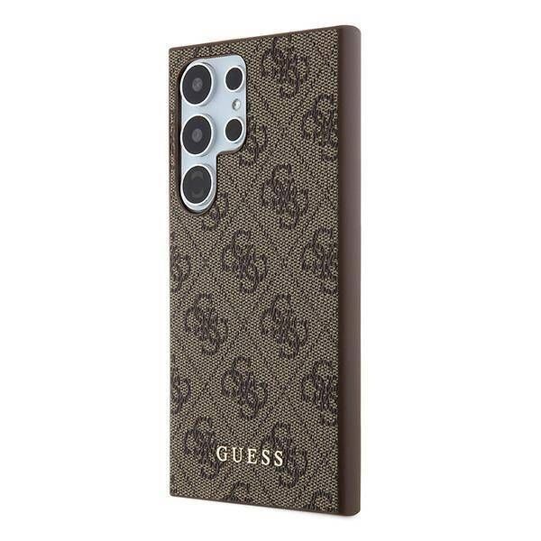 Case Guess Samsung Galaxy S24 Ultra S928 brown hardcase 4G Metal Gold Logo