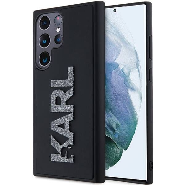 Coque Karl Lagerfeld KLHCS24L3DMBKCK Samsung Galaxy S24 Ultra S928 noir hardcase 3D Rubber Glitter Logo