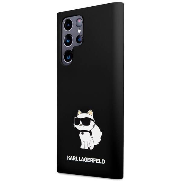 Coque Karl Lagerfeld KLHCS24LSNCHBCK Samsung Galaxy S24 Ultra S928 hardcase noir Silicone Choupette
