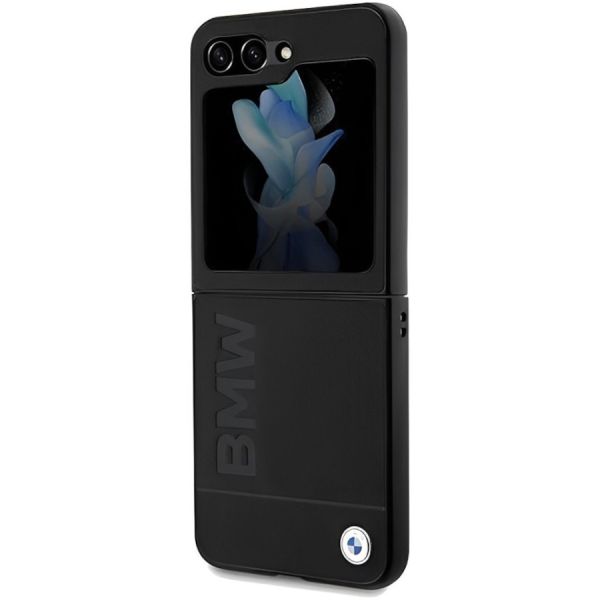 Coque Samsung Galaxy Z Flip5 F731 noir Leather Hot Stamp