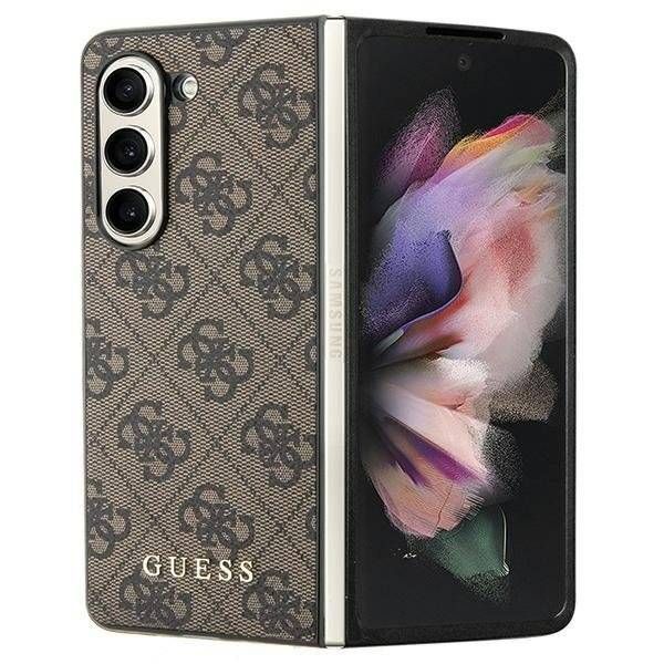 Coque Guess Samsung Galaxy Z Fold5 marron hardcase 4G Charms Collection