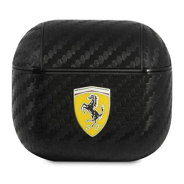 Coque Ferrari FESA3CABK AirPods 3 couverture noir On Track PU Carbon