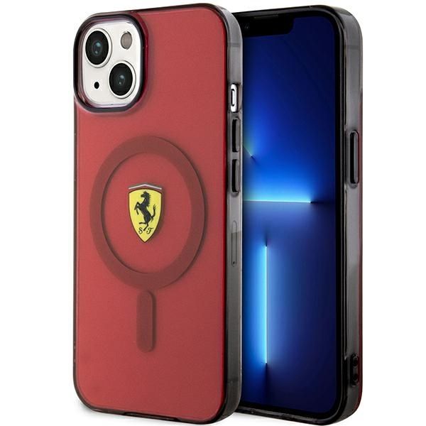 Coque Ferrari FEHMP14SURKR iPhone 14 / 15 / 13 6.1" rouge hardcase Translucent Magsafe