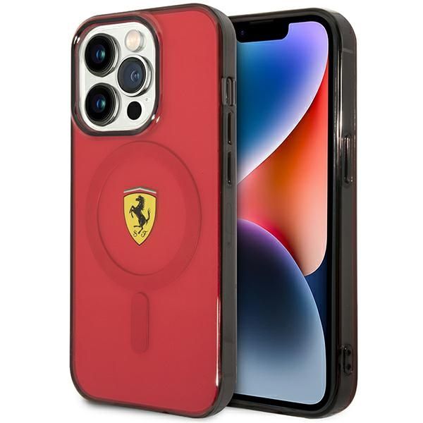 Coque Ferrari FEHMP14XURKR iPhone 14 Pro Max 6.7" rouge hardcase Translucent Magsafe