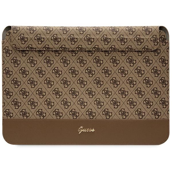 Housse Guess GUCS14PS4SGW 14" marron 4G Stripe Metal Logo