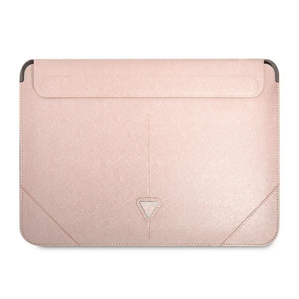 Housse Guess GUCS14PSATLP 14" rose Saffiano Triangle Logo