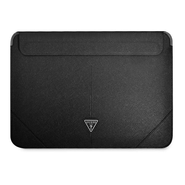 Housse Guess GUCS16PSATLK 16" noir Saffiano Triangle Logo