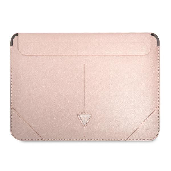 Housse Guess GUCS16PSATLP 16" rose Saffiano Triangle Logo