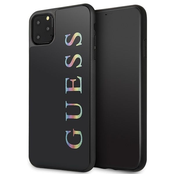Coque Guess GUHCN65LGMLBK iPhone 11 Pro Max black hard case Glitter Logo
