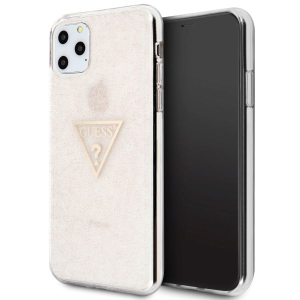 Coque Guess GUHCN65SGTLPI iPhone 11 Pro Max pink hard case Glitter Triangle
