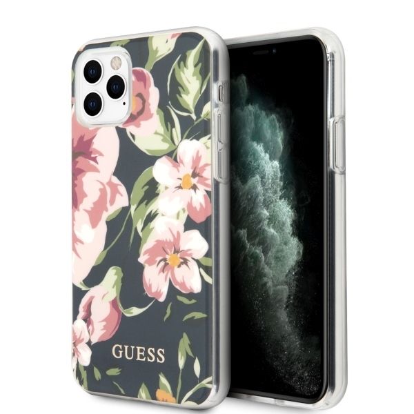 Coque Guess GUHCN65IMLFL03 iPhone 11 Pro Max navy N°3 Flower Collection