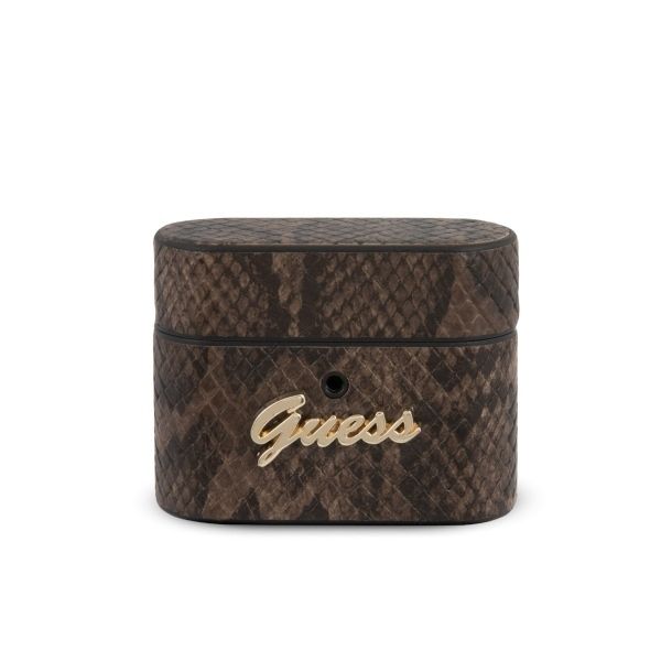 Coque Guess GUACAPPUSNSMLBR AirPods Pro cover brown Python Collection
