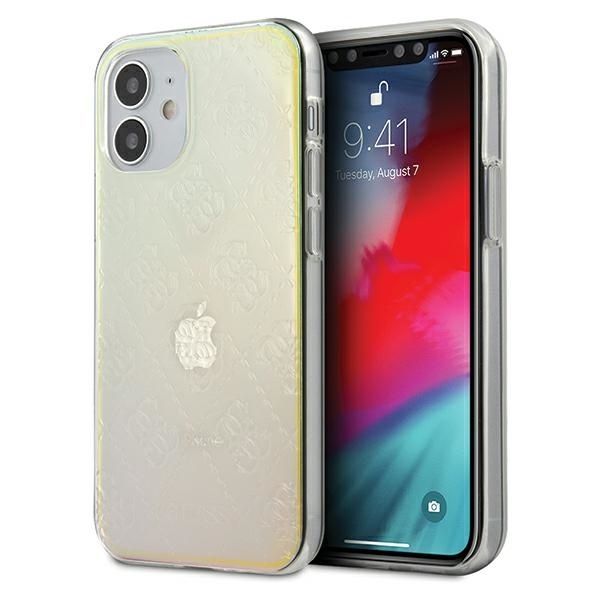 Coque Guess GUHCP12S3D4GIRBL iPhone 12 mini 5,4" iridescent hardcase 4G 3D Pattern Collection