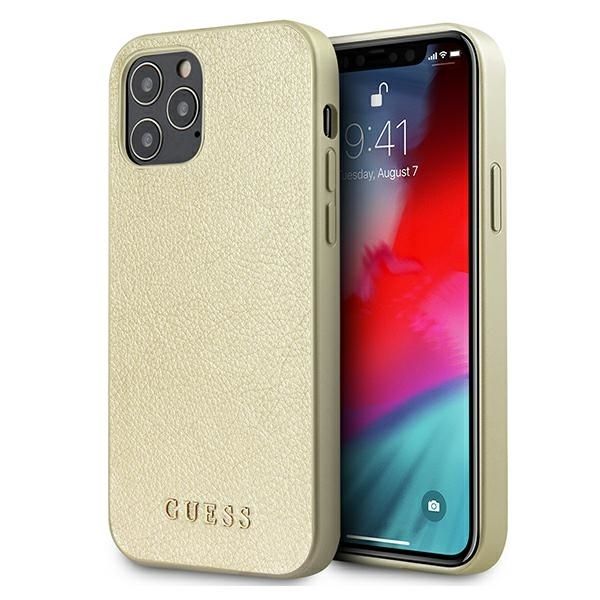 Coque Guess GUHCP12LIGLGO iPhone 12 Pro Max 6,7" gold hardcase Iridescent