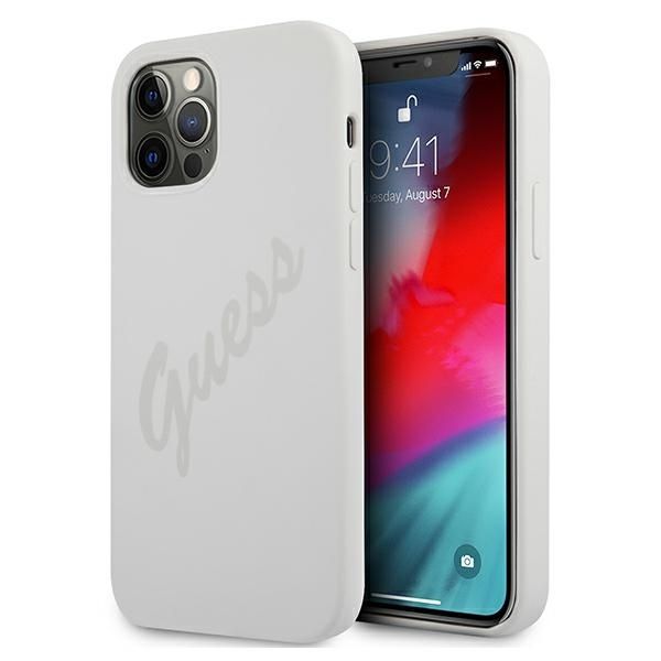 Coque Guess GUHCP12MLSVSCR iPhone 12/12 Pro 6,1" cream hardcase Script Vintage