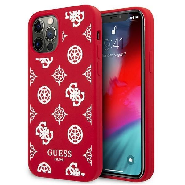 Coque Guess GUHCP12LLSPEWRE iPhone 12 Pro Max 6,7" red hard case Peony Collection