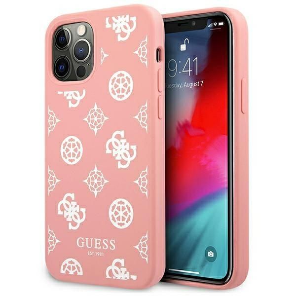 Coque Guess GUHCP12LLSPEWPI iPhone 12 Pro Max 6,7" pink hard case Peony Collection