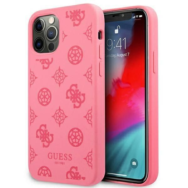 Coque Guess GUHCP12LLSPEFU iPhone 12 Pro Max 6,7" fuchsia hard case Peony Collection