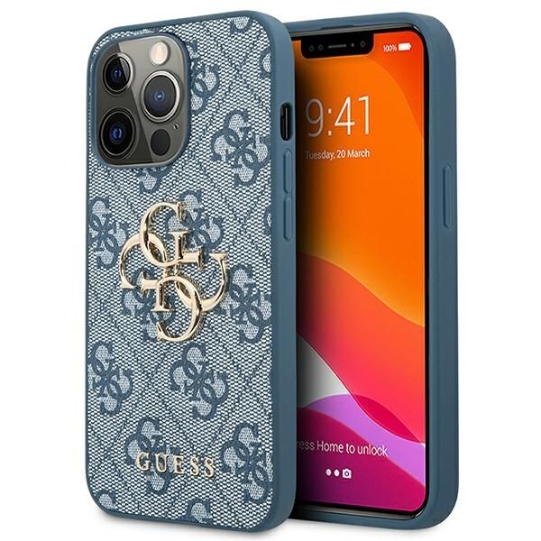 Coque Guess GUHCP13X4GMGBL iPhone 13 Pro Max 6,7" blue hardcase 4G Big Metal Logo