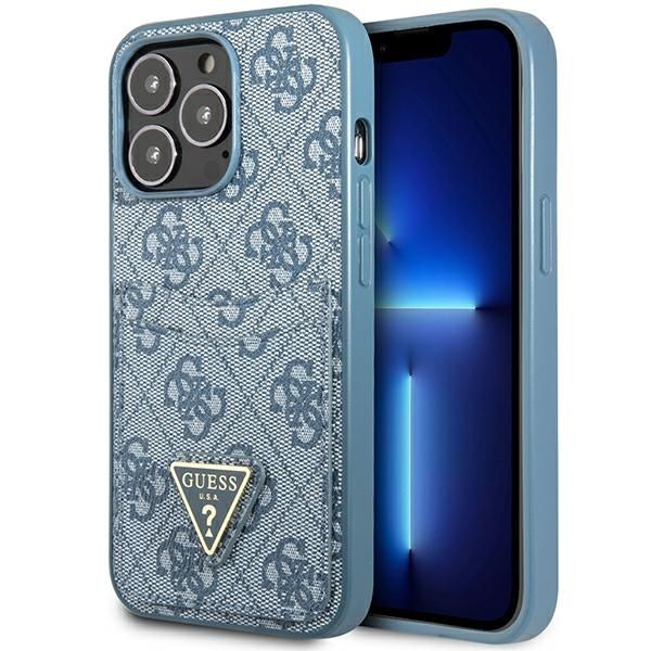 Coque Guess GUHCP13XP4TPB iPhone 13 Pro Max 6,7" blue hardcase 4G Triangle Logo Cardslot