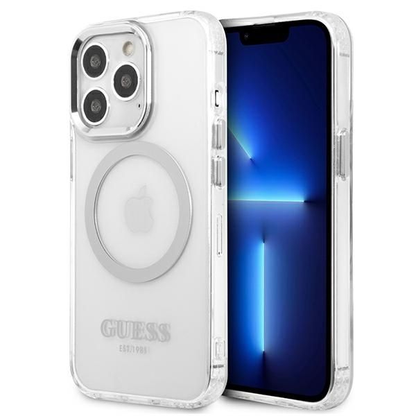 Coque Guess GUHMP13XHTRMS iPhone 13 Pro Max 6,7" silver hard case Metal Outline Magsafe