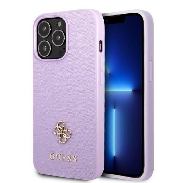 Coque Guess GUHCP13XPS4MU iPhone 13 Pro Max 6,7" purple hardcase Saffiano 4G Small Metal Logo