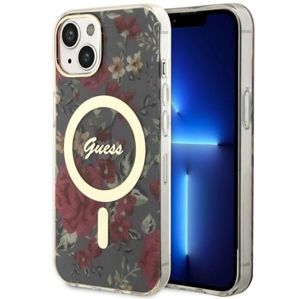 Coque Guess GUHMP14MHCFWSA iPhone 14 Plus / 15 Plus 6.7" hardcase Flower MagSafe