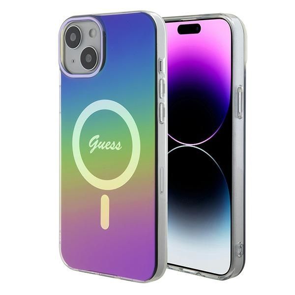 Coque Guess GUHMP15MHITSK iPhone 15 Plus / 14 Plus 6.7" rainbow hardcase IML Iridescent MagSafe