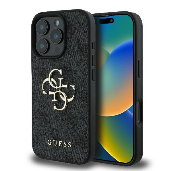 Case Guess GUHCP16X4GMGGR iPhone 16 Pro Max 6.9" black hardcase 4G Big Logo