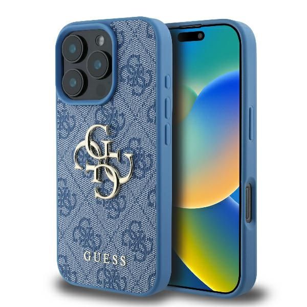 Coque Guess GUHCP16X4GMGBL iPhone 16 Pro Max 6.9" blue hardcase 4G Big Logo